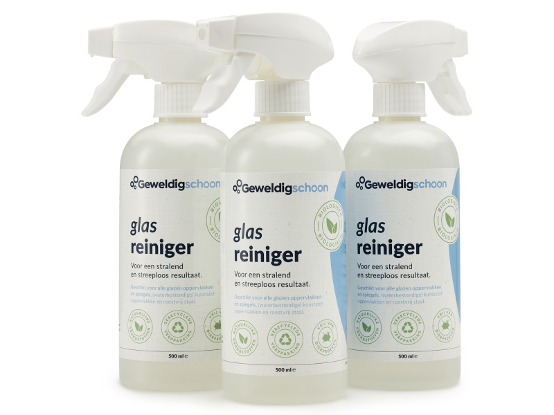GEWELDIGSCHOON 3-pack biologische glasreiniger