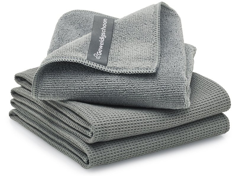 GEWELDIGSCHOON raamdoekenset (M) met extra droogdoek